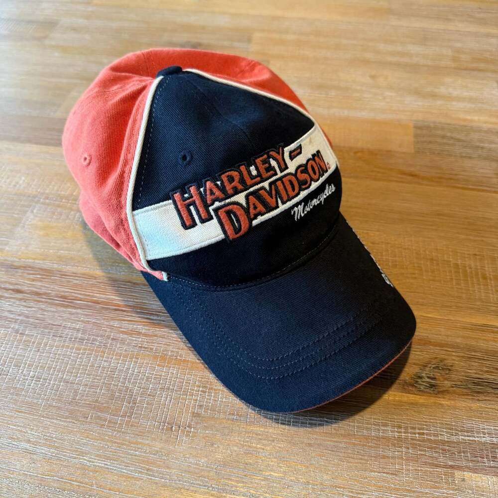 Harley-Davidson Fitted Medium Hat Black Orange